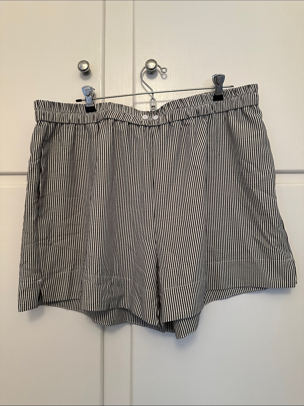 NWT PrettyGarden Navy and White Striped Boxer Shorts
